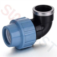 Codo de rosca hembra de compresión HDPE